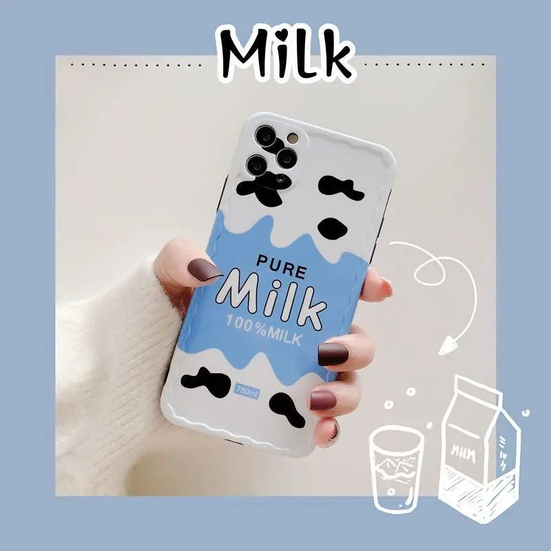 Strawberry / Milk Print Phone Case - iPhone 11 Pro Max / 11 