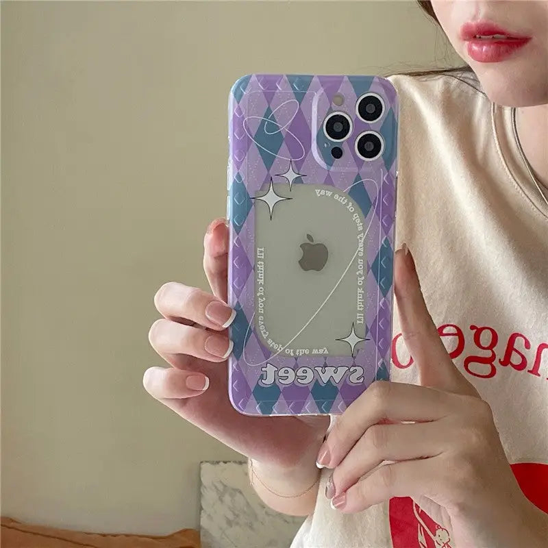 Sweet Purple Argyle iPhone Case BP334 - iphone case