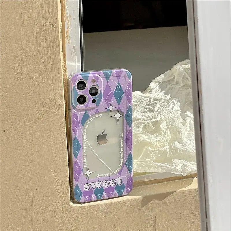 Sweet Purple Argyle iPhone Case BP334 - iphone case