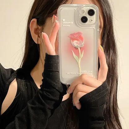 Sweet Rose Flower Phone Case Cover for iphone 14 13 Pro Max 
