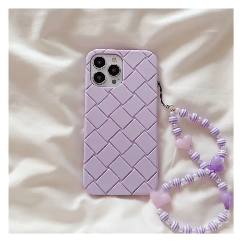 Textured Heart Chain Phone Case - iPhone 13 Pro Max / 13 Pro