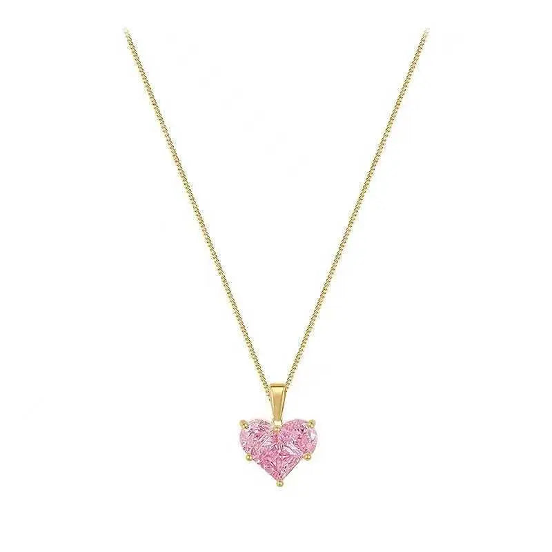 The Candy Heart Necklace LIN37 - Gold