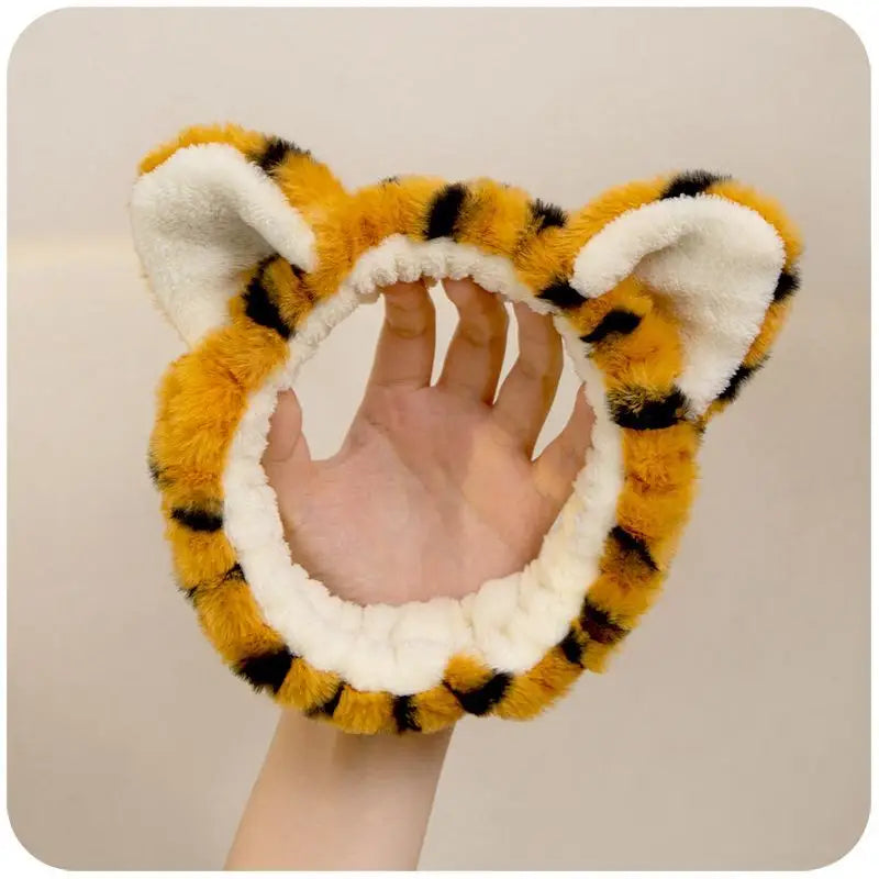 Tiger Chenille Face Wash Headband Cg211 - Headbands