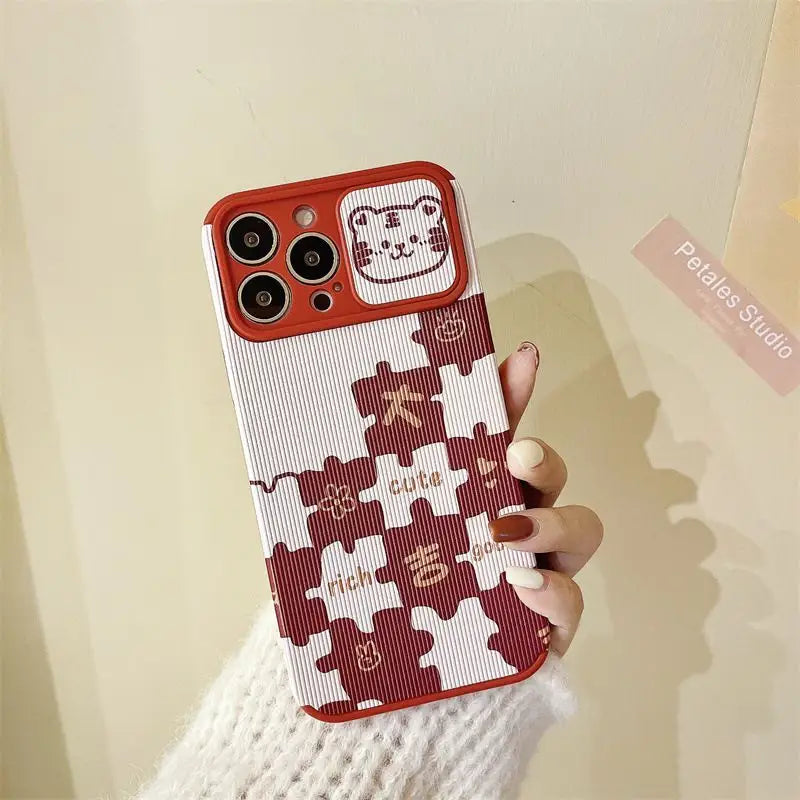 Tiger Puzzle Phone Case - iPhone 13 Pro Max / 13 Pro / 13 / 12 Pro Max / 12 Pro / 12 / 11 Pro Max / 11 / XS Max / XR / XS / X / 8 Plus / 7 Plus-3