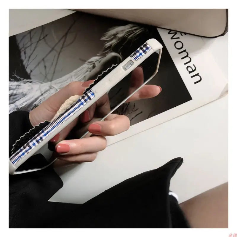 Toggle Strap Plaid Phone Case - Huawei / Honor-12