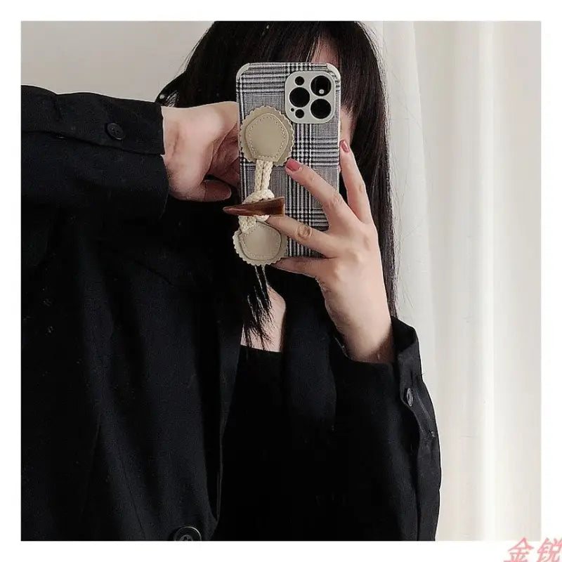 Toggle Strap Plaid Phone Case - Xiaomi / Red Mi-5
