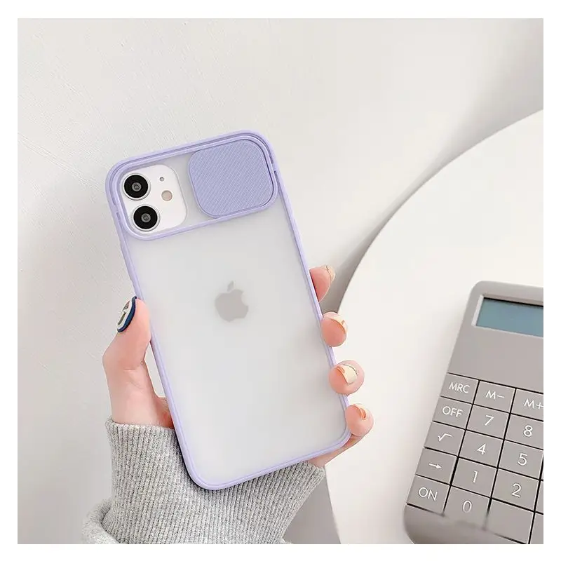 Translucent Phone Case with Lens Cover  - iPhone 13 Pro Max / 13 Pro / 13 / 13 Mini / iPhone 12 Pro Max / 12 Pro / 12 / 12 Mini /  iPhone 11 Pro Max / 11 Pro / 11 / XS Max / XS / XR / X / 8 / 8 Plus / 7 / 7 Plus / 6s / 6s Plus / 6 / 6 Plus-10
