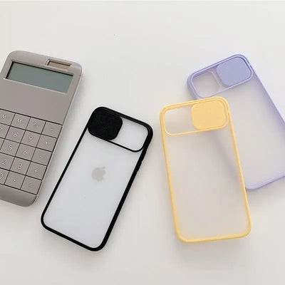 Translucent Phone Case with Lens Cover  - iPhone 13 Pro Max / 13 Pro / 13 / 13 Mini / iPhone 12 Pro Max / 12 Pro / 12 / 12 Mini /  iPhone 11 Pro Max / 11 Pro / 11 / XS Max / XS / XR / X / 8 / 8 Plus / 7 / 7 Plus / 6s / 6s Plus / 6 / 6 Plus-4
