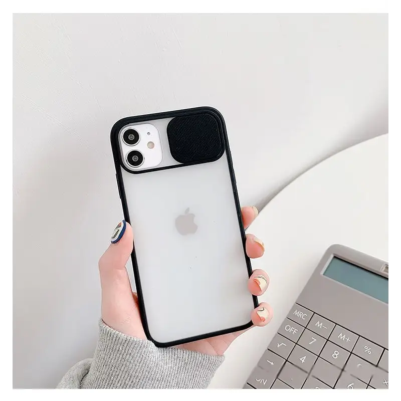 Translucent Phone Case with Lens Cover  - iPhone 13 Pro Max / 13 Pro / 13 / 13 Mini / iPhone 12 Pro Max / 12 Pro / 12 / 12 Mini /  iPhone 11 Pro Max / 11 Pro / 11 / XS Max / XS / XR / X / 8 / 8 Plus / 7 / 7 Plus / 6s / 6s Plus / 6 / 6 Plus-8