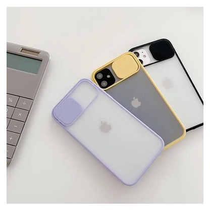 Translucent Phone Case with Lens Cover  - iPhone 13 Pro Max / 13 Pro / 13 / 13 Mini / iPhone 12 Pro Max / 12 Pro / 12 / 12 Mini /  iPhone 11 Pro Max / 11 Pro / 11 / XS Max / XS / XR / X / 8 / 8 Plus / 7 / 7 Plus / 6s / 6s Plus / 6 / 6 Plus-7