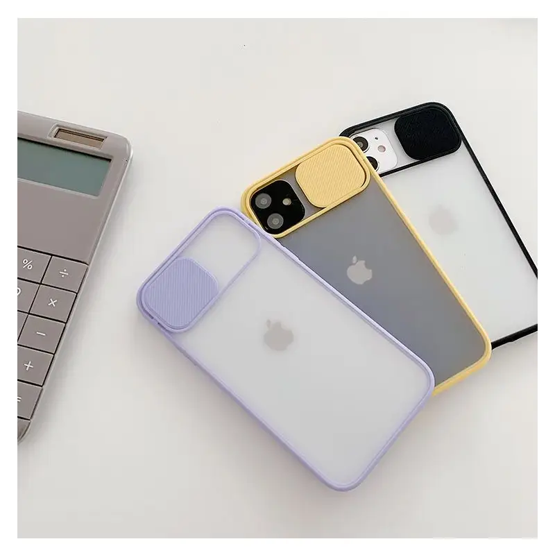 Translucent Phone Case with Lens Cover  - iPhone 13 Pro Max / 13 Pro / 13 / 13 Mini / iPhone 12 Pro Max / 12 Pro / 12 / 12 Mini /  iPhone 11 Pro Max / 11 Pro / 11 / XS Max / XS / XR / X / 8 / 8 Plus / 7 / 7 Plus / 6s / 6s Plus / 6 / 6 Plus-7