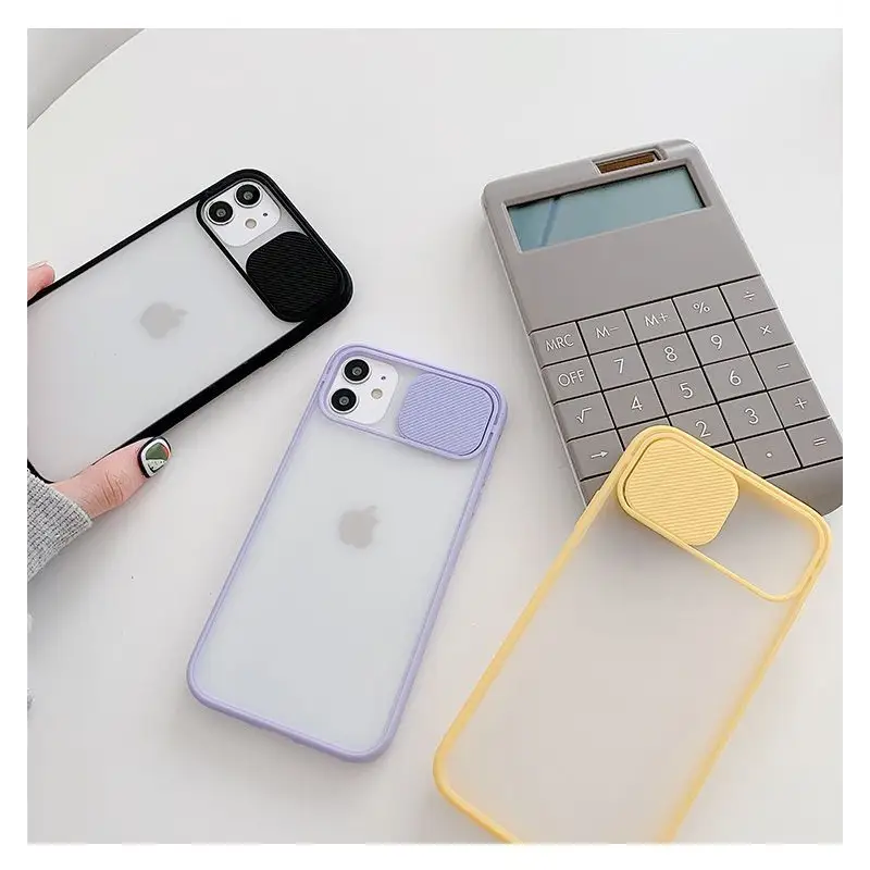 Translucent Phone Case with Lens Cover  - iPhone 13 Pro Max / 13 Pro / 13 / 13 Mini / iPhone 12 Pro Max / 12 Pro / 12 / 12 Mini /  iPhone 11 Pro Max / 11 Pro / 11 / XS Max / XS / XR / X / 8 / 8 Plus / 7 / 7 Plus / 6s / 6s Plus / 6 / 6 Plus-6