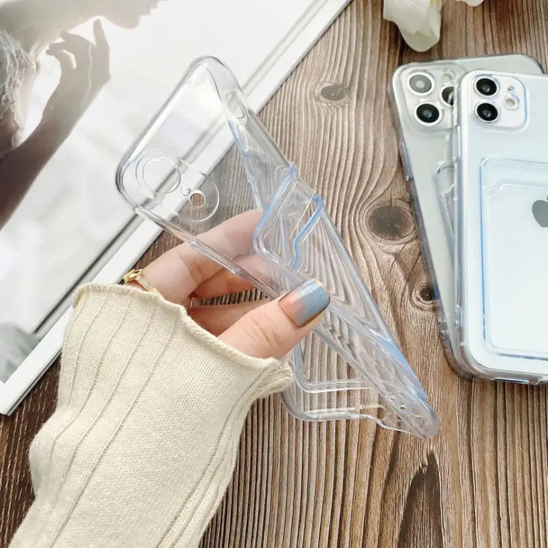 Transparent Card Holder Phone Case - iPhone 13 Pro Max / 13 