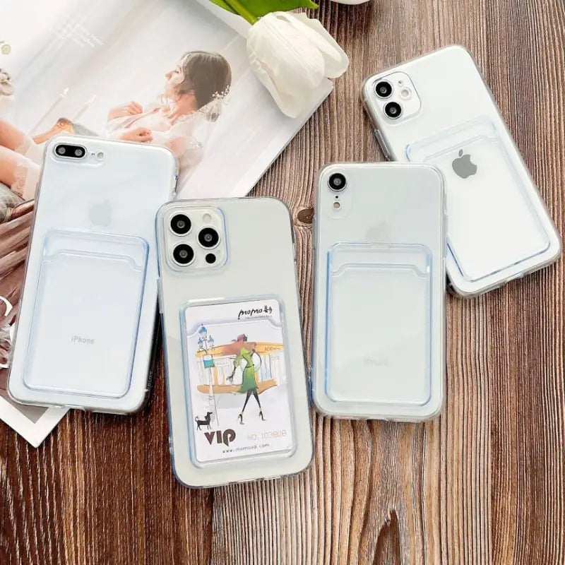 Transparent Card Holder Phone Case - iPhone 13 Pro Max / 13 