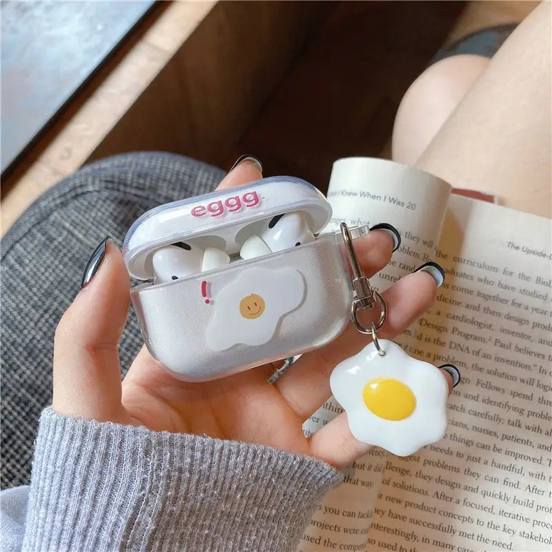 Transparent Fried Egg AirPods Case BI013 - airpod case