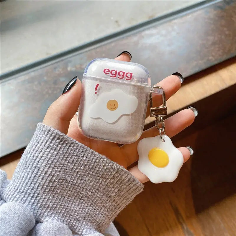 Transparent Fried Egg AirPods Case BI013 - airpod case