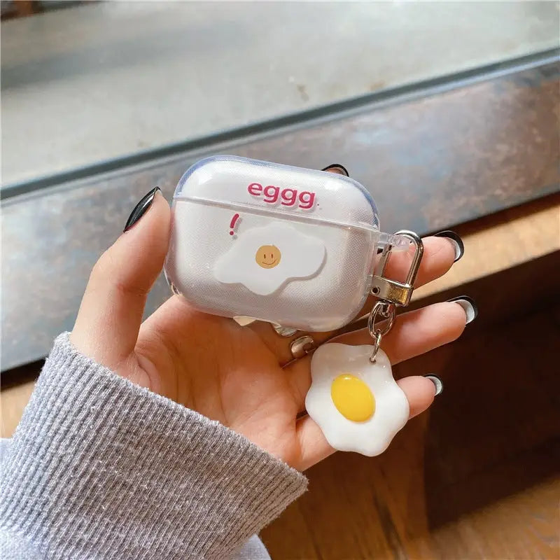 Transparent Fried Egg AirPods Case BI013 - airpod case