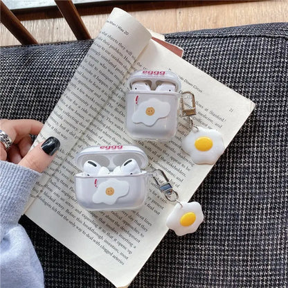 Transparent Fried Egg AirPods Case BI013 - airpod case