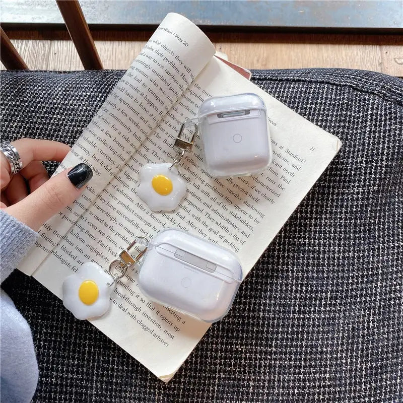 Transparent Fried Egg AirPods Case BI013 - airpod case