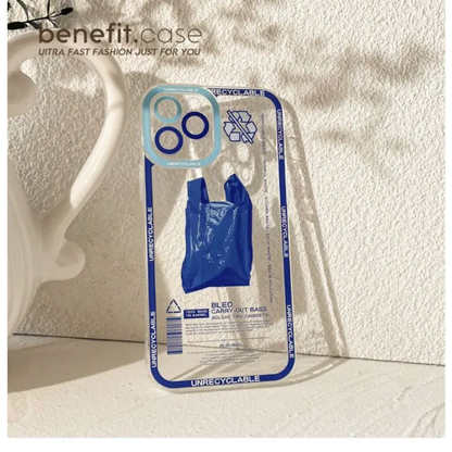 Trash Bag Print Transparent Phone Case - Iphone 13 Pro Max /