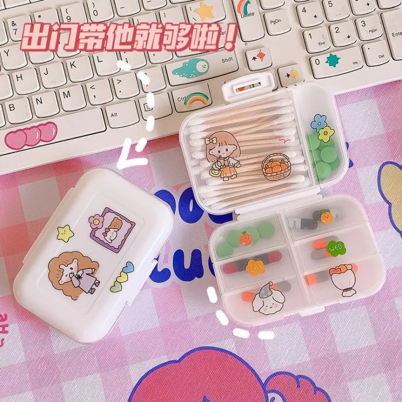 Travel Plastic Pill Box Cg269 - Makeup Containers