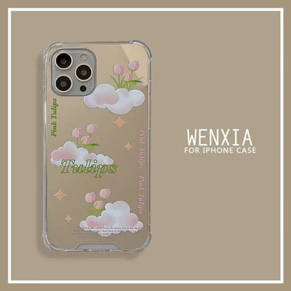 Tulip Cloud Mirrored Phone Case - iPhone 13 Pro Max / 13 Pro