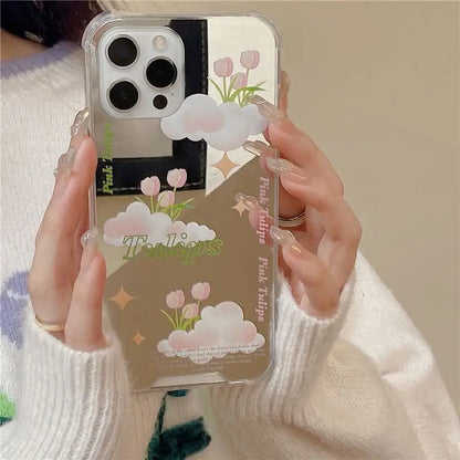 Tulip Cloud Mirrored Phone Case - iPhone 13 Pro Max / 13 Pro