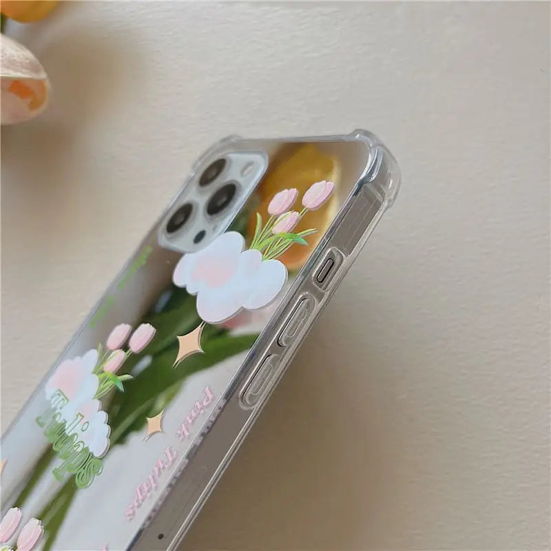 Tulip Cloud Mirrored Phone Case - iPhone 13 Pro Max / 13 Pro