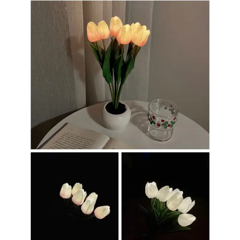 Tulip Flowerpot Lamp Night Light 6 PCS LED SU01 - lamp