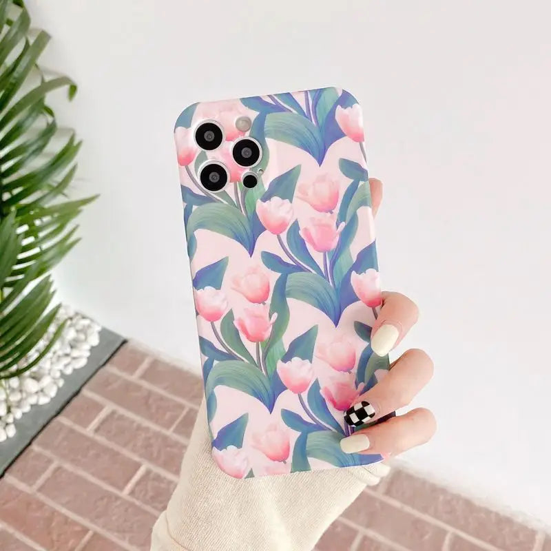Tulip Phone Case - iPhone 13 Pro Max / 13 Pro / 13 / 13 mini / 12 Pro Max / 12 Pro / 12 / 12 mini / 11 Pro Max / 11 Pro / 11 / SE / XS Max / XS / XR / X / SE 2 / 8 / 8 Plus / 7 / 7 Plus-11