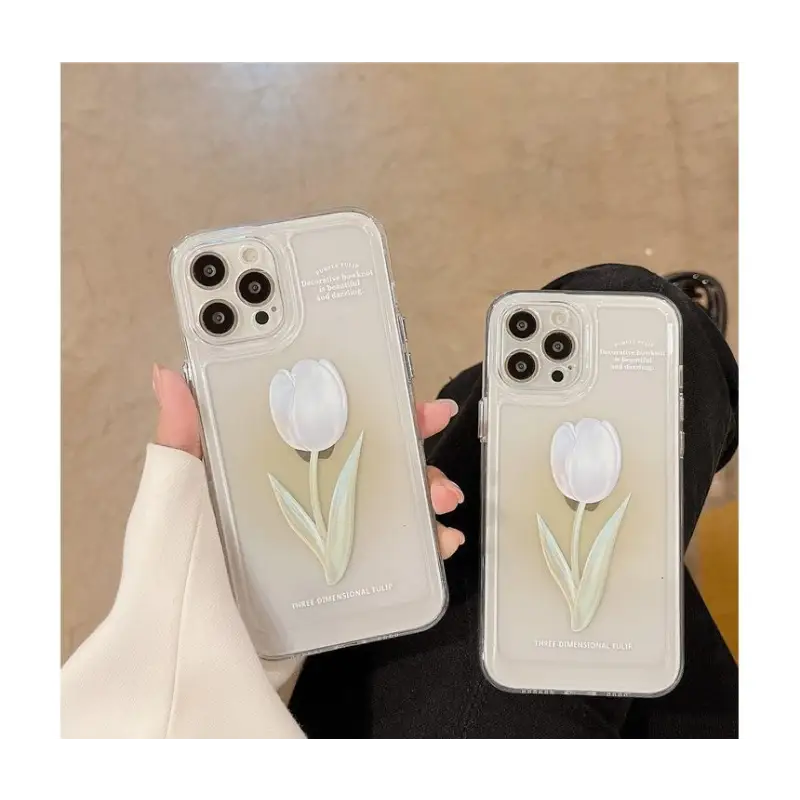 Tulip Rose Transparent Phone Case - iPhone W351 - Mobile 