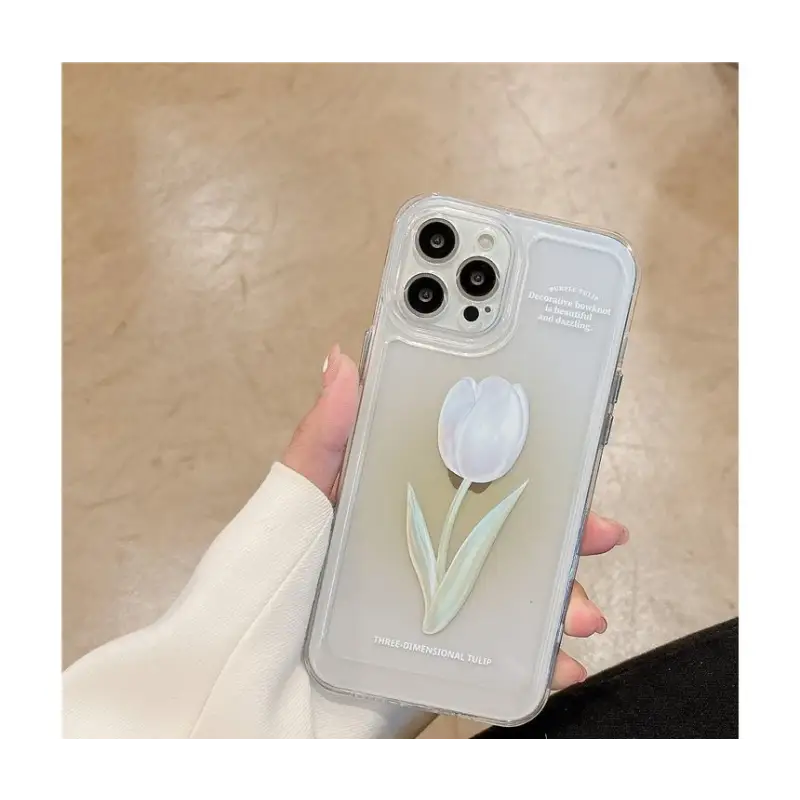Tulip Rose Transparent Phone Case - iPhone W351 - Mobile 