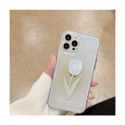 Tulip Rose Transparent Phone Case - iPhone W351 - Mobile 