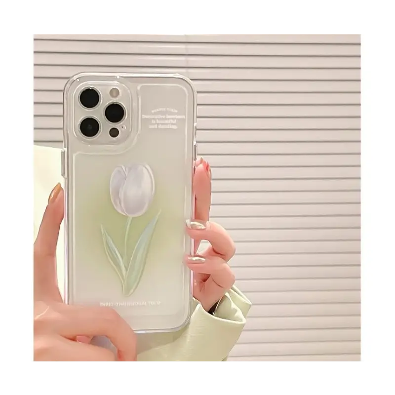 Tulip Rose Transparent Phone Case - iPhone W351 - Mobile 