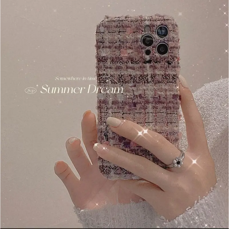 Tweed Phone Case - iPhone 13 Pro Max / 13 Pro / 13 / 12 Pro Max / 12 Pro / 12 / 11 Pro Max / 11 Pro / 11 / XS Max / XR / XS / X / 8 Plus / 7 Plus-3