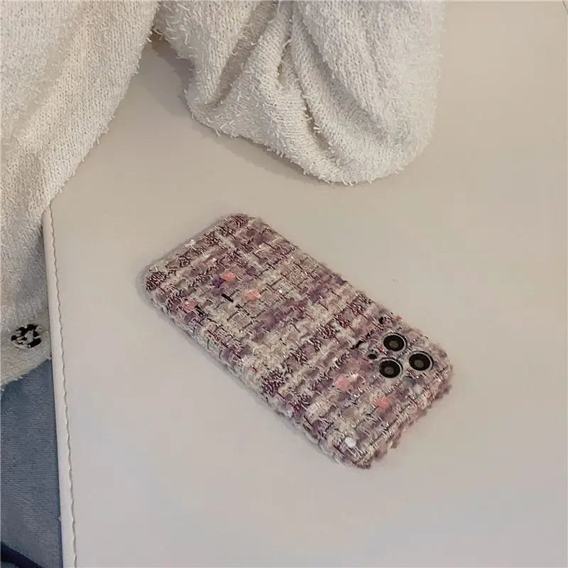 Tweed Phone Case - iPhone 13 Pro Max / 13 Pro / 13 / 12 Pro Max / 12 Pro / 12 / 11 Pro Max / 11 Pro / 11 / XS Max / XR / XS / X / 8 Plus / 7 Plus-8