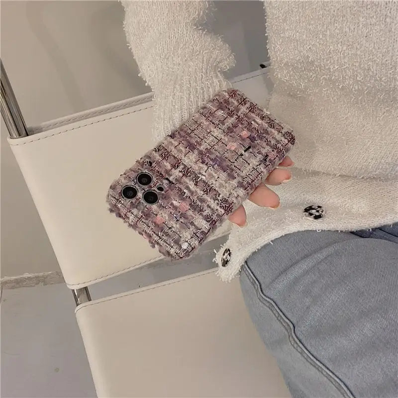 Tweed Phone Case - iPhone 13 Pro Max / 13 Pro / 13 / 12 Pro Max / 12 Pro / 12 / 11 Pro Max / 11 Pro / 11 / XS Max / XR / XS / X / 8 Plus / 7 Plus-6