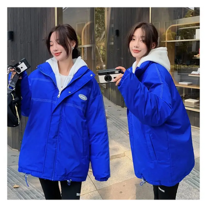 Two Tone Hooded Mock Two-Piece Parka BK30 - Parkas