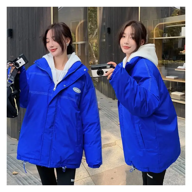 Two Tone Hooded Mock Two-Piece Parka BK30 - Parkas