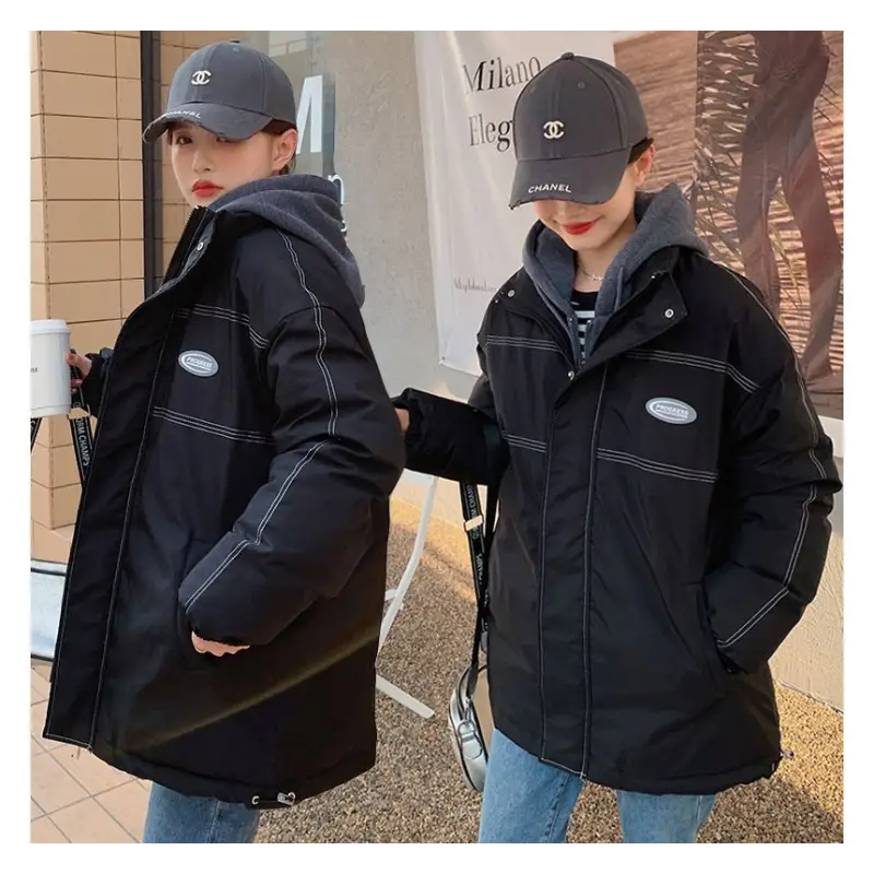 Two Tone Hooded Mock Two-Piece Parka BK30 - Parkas