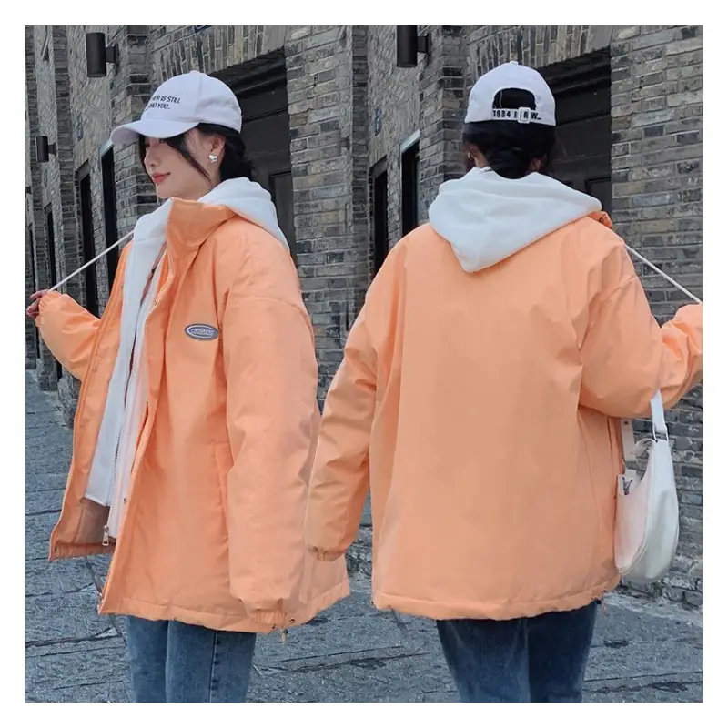 Two Tone Hooded Mock Two-Piece Parka BK30 - Parkas