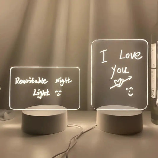 USB Led Love Night Message Board Lamp With PEN LIN80 - Warm 