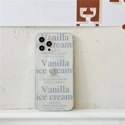 Vanilla Ice Cream Letters Printing iPhone Case BP142 - 