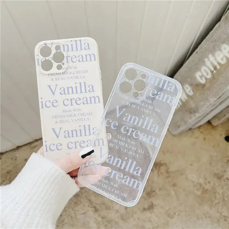 Vanilla Ice Cream Letters Printing iPhone Case BP142 - 