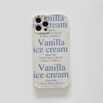 Vanilla Ice Cream Letters Printing iPhone Case BP142 - 