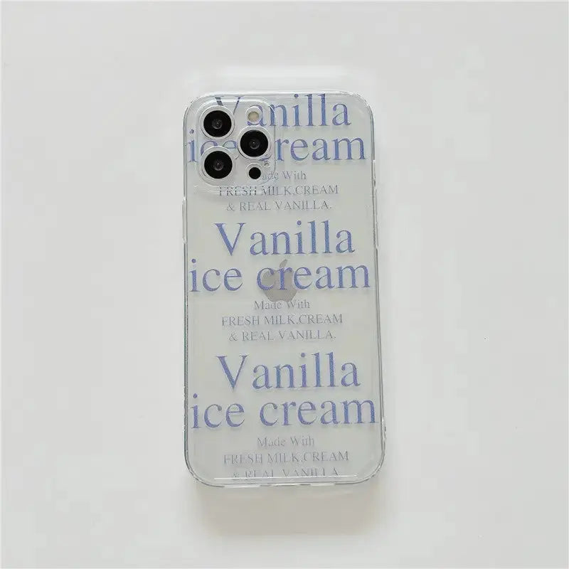 Vanilla Ice Cream Letters Printing iPhone Case BP142 - 