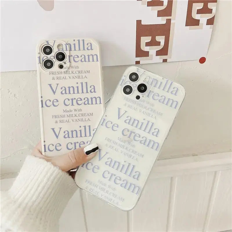 Vanilla Ice Cream Letters Printing iPhone Case BP142 - 