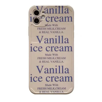 Vanilla Ice Cream Letters Printing iPhone Case BP142 - 