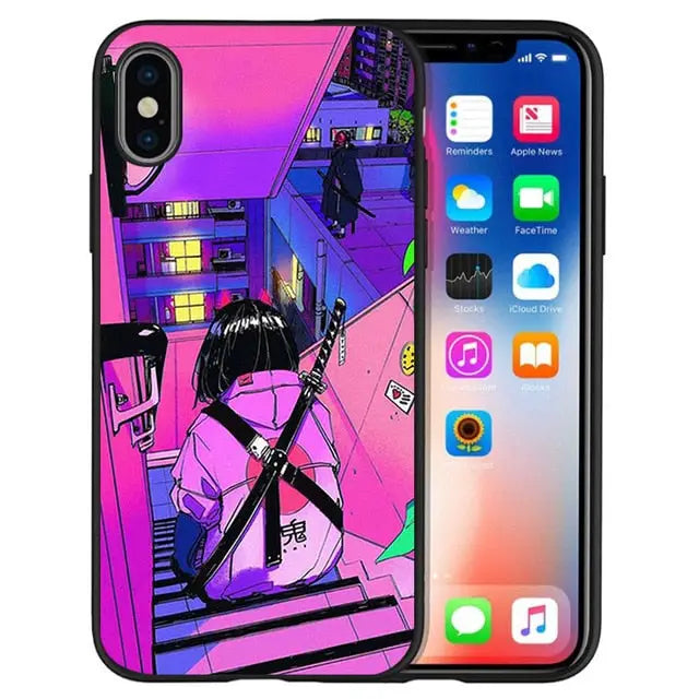 Vaporwave Staircase iPhone Case - Phone Cases