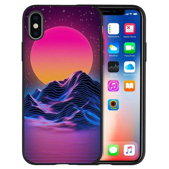 Vaporwave Sun iPhone Case - Phone Cases
